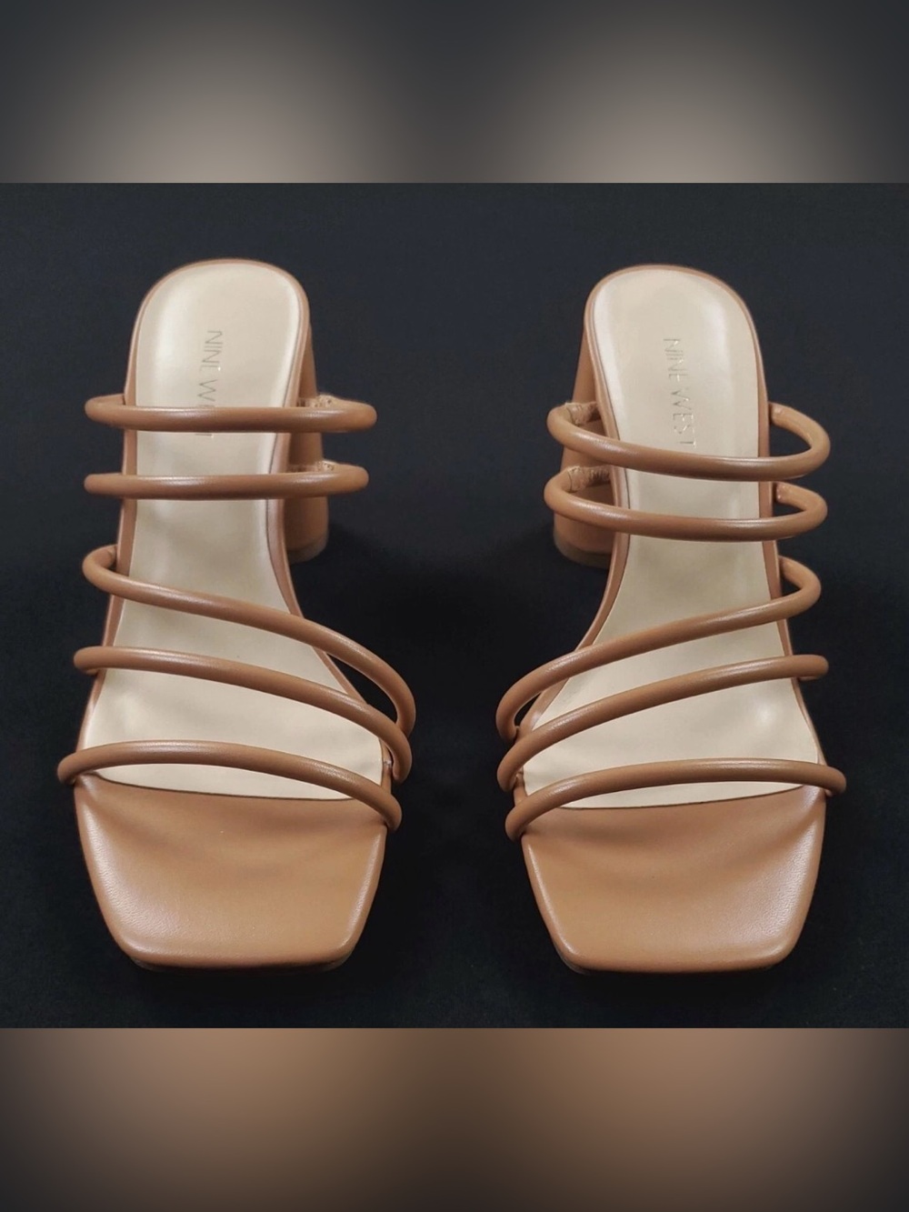 Nine West Glowy3 Women's size 13 M Sandals Multi Strap Square Toe Shoes
